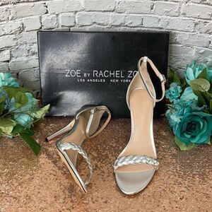 Rachel Zoe Womens ELLA Fabric Open Toe Special Occasion Ankle Strap Sandals  8.5